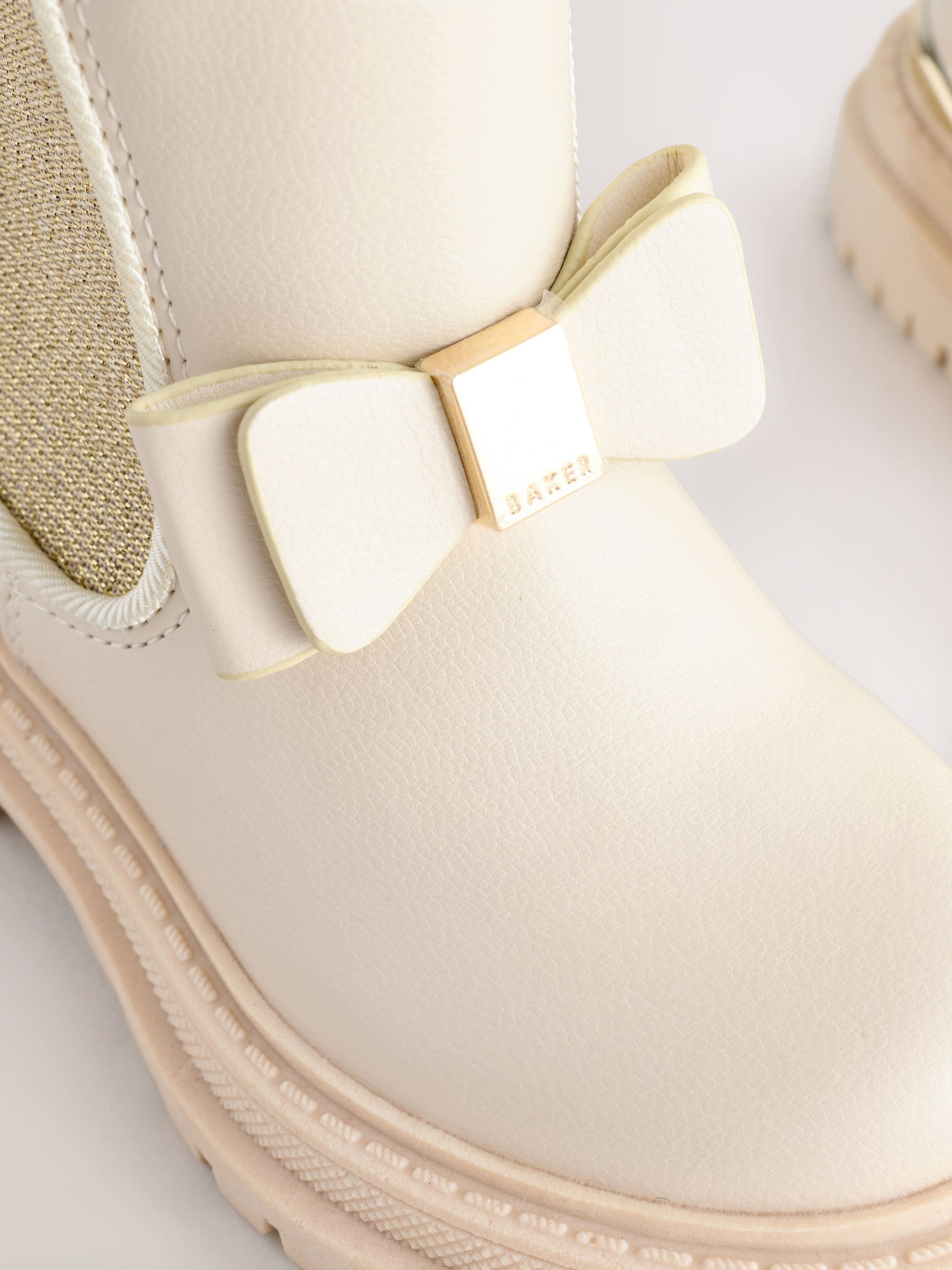 Gebroken wit - Baker by Ted Baker - Chelsea laarzen met strik voor meisjes