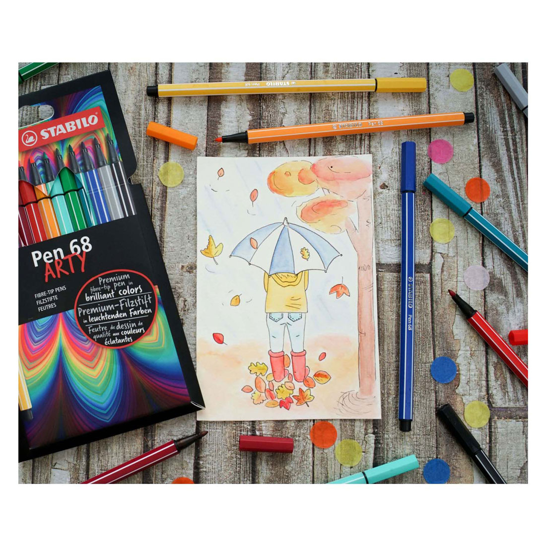 STABILO Pen 68 - Viltstift - ARTY - Set Met 24 Stuks