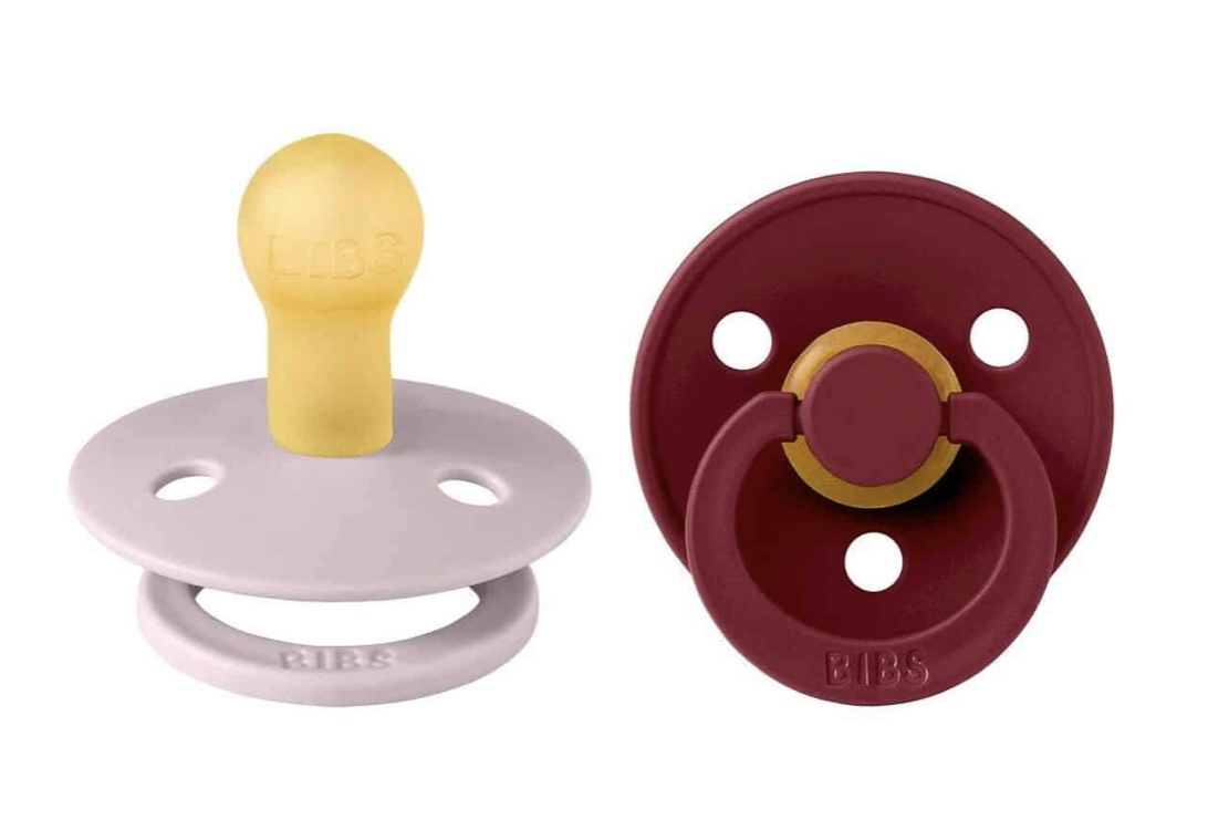 BIBS Colour 2 PACK Latex Size 2 Pink Plum/Elderberry