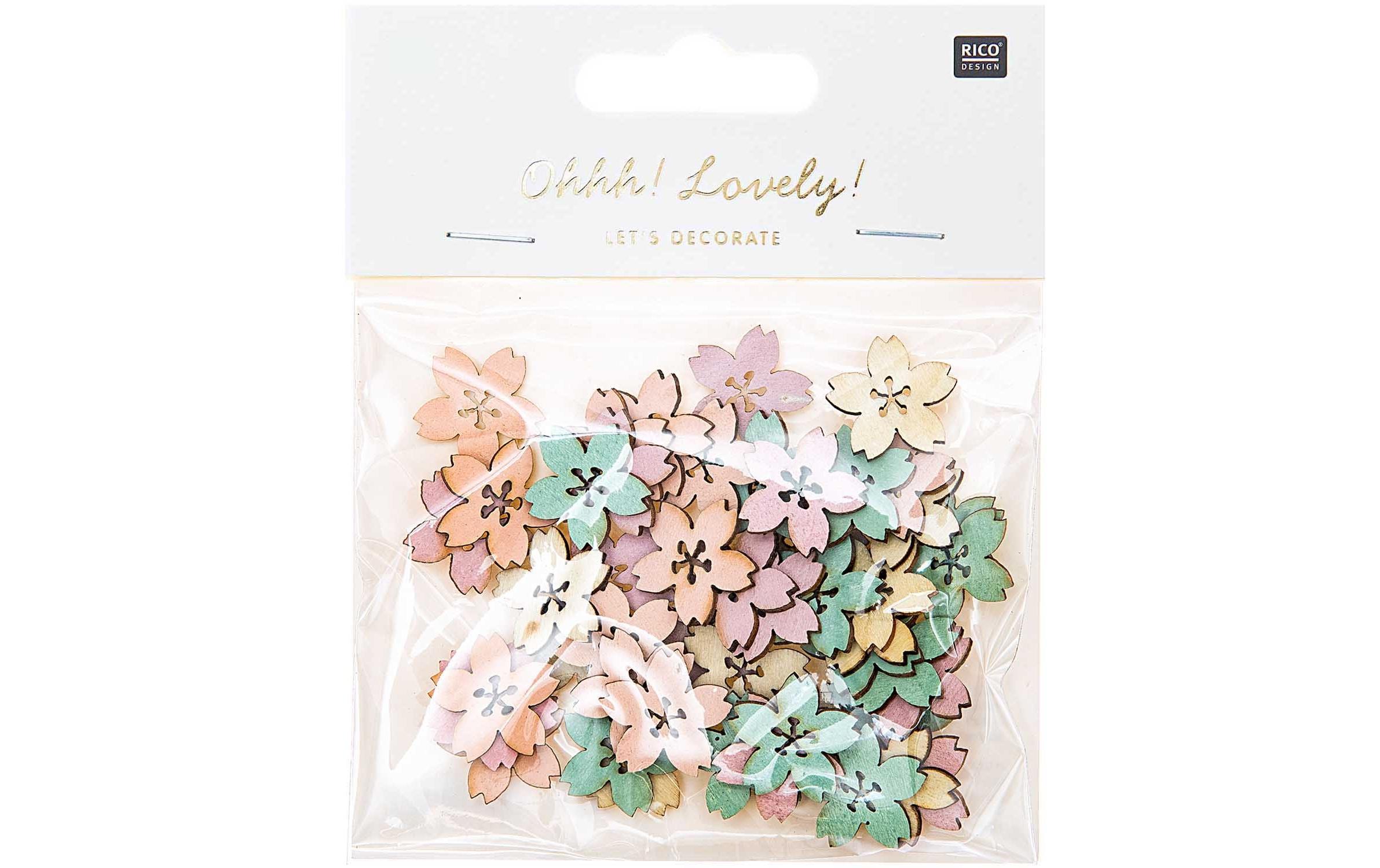 Streudeko Blüte 48 Stück, Pastell mixKreativ mit Rico Design