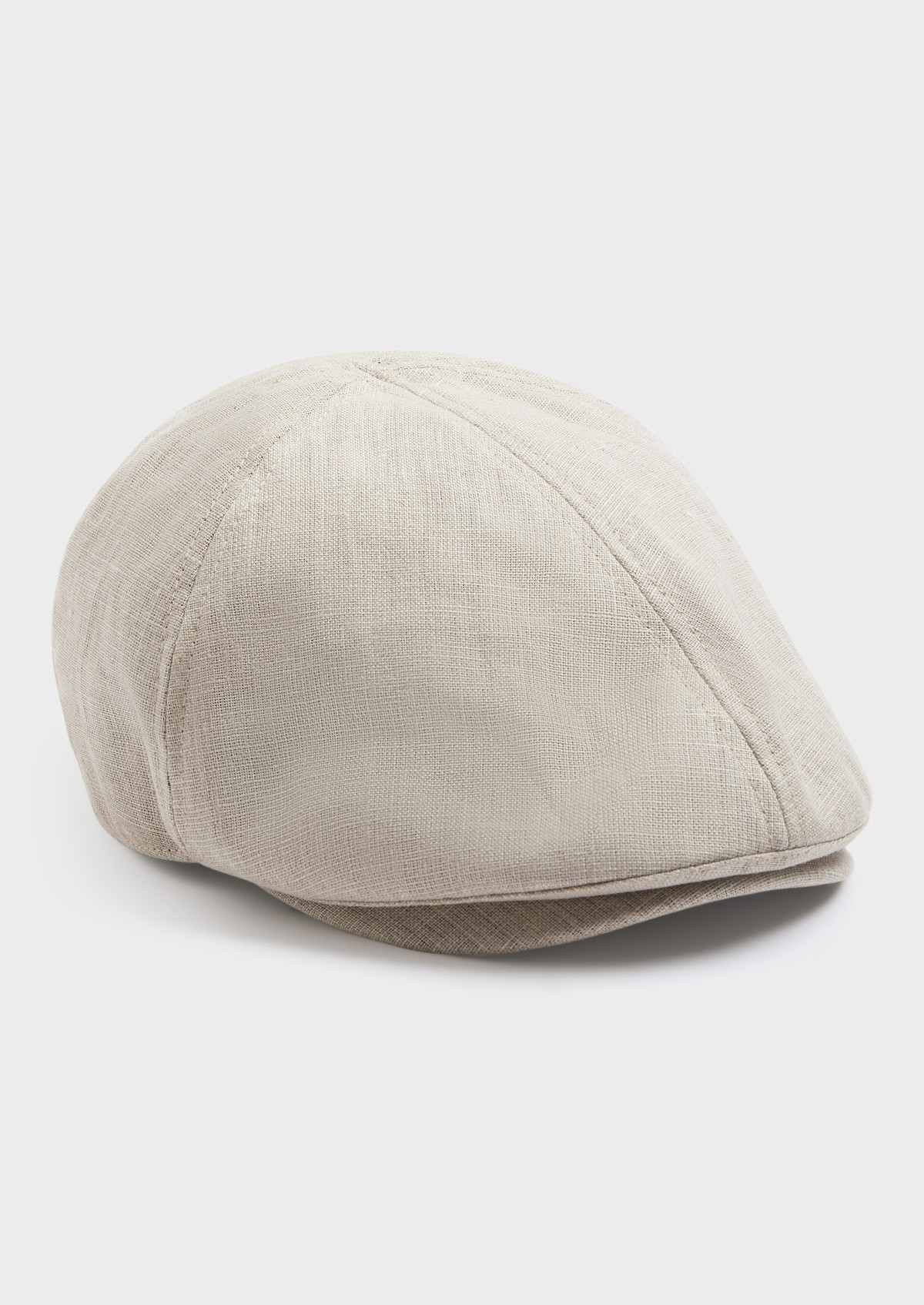 Casquette en lin uni beige