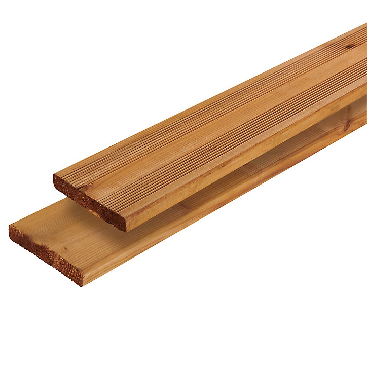 Lame de terrasse pin marron Blooma Potomac L.240 x l.12 cm