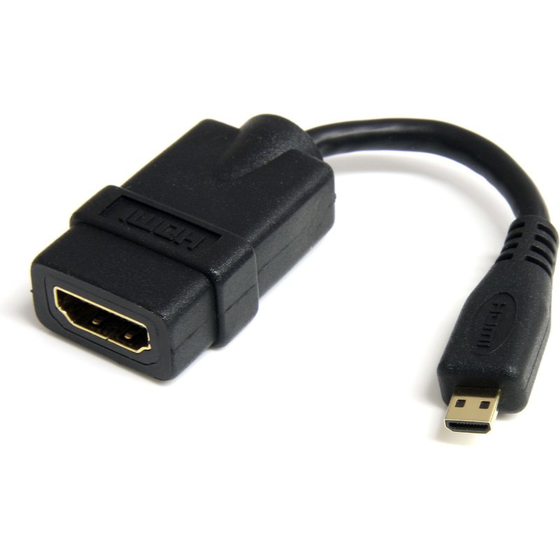 StarTech.com Câble adaptateur HDMI haute vitesse de 12cm - HDMI vers Micro HDMI - F/M - Noir