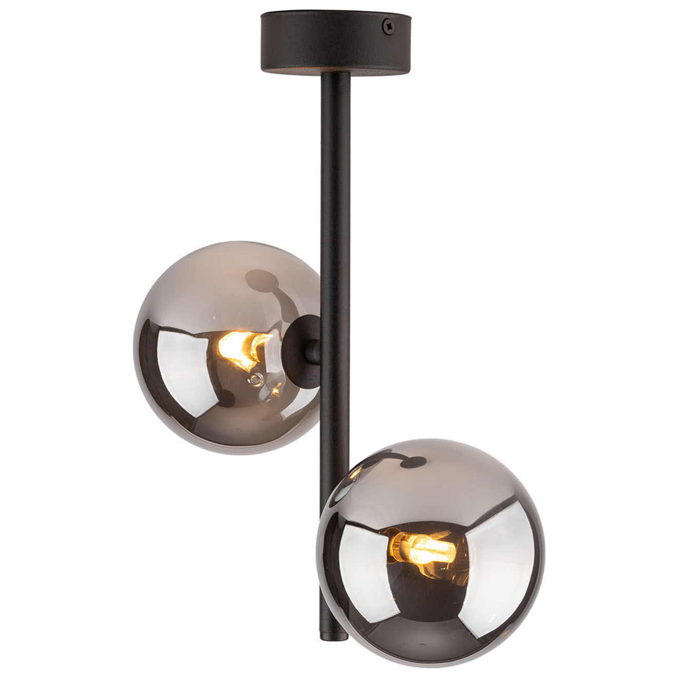 Micadoni Suspension Alioth noir/graphite - 12x27x34 cm