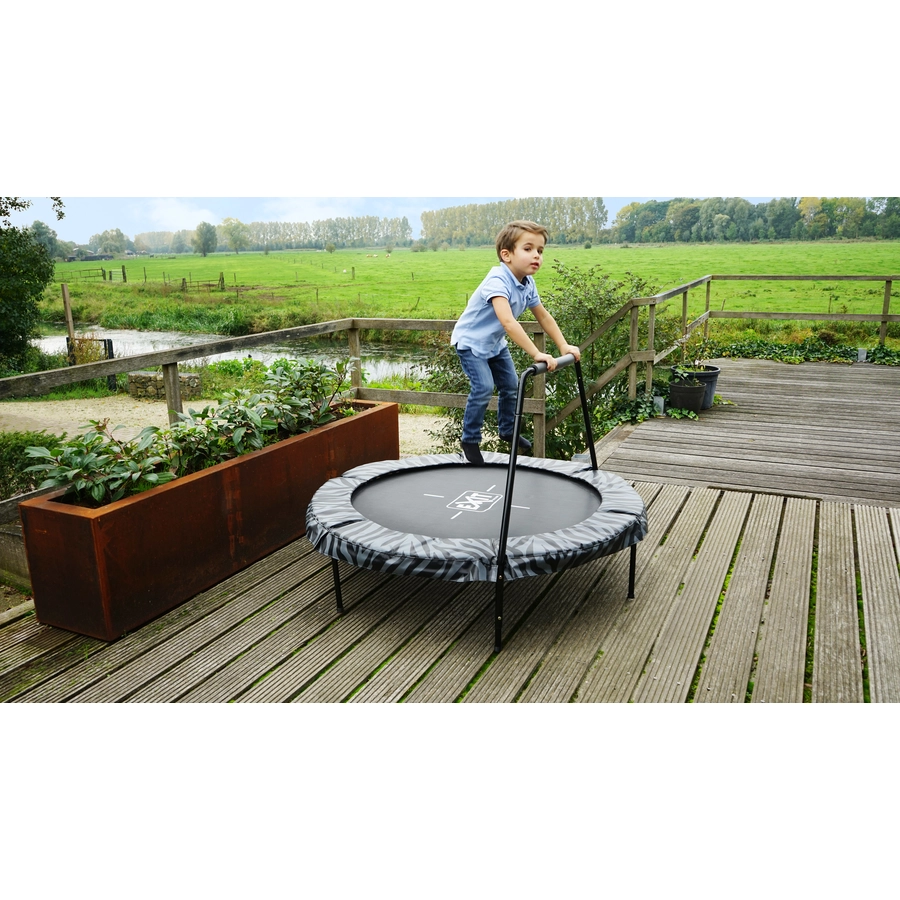 EXIT Tiggy junior Trampolin mit Griffstange ø 140 cm, schwarzgrau