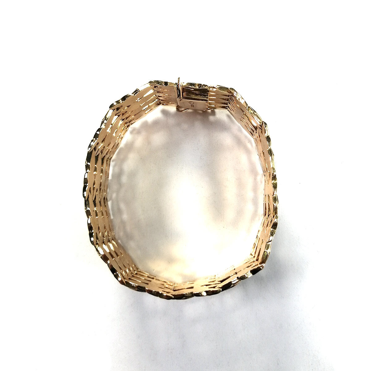 Bracelet d'occasion or 750 jaune maille fantaisie 21 cm