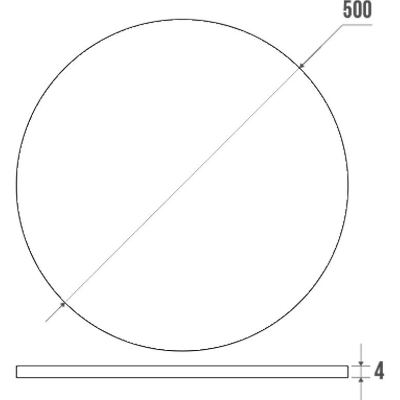 Miroir rond pour sanitaires