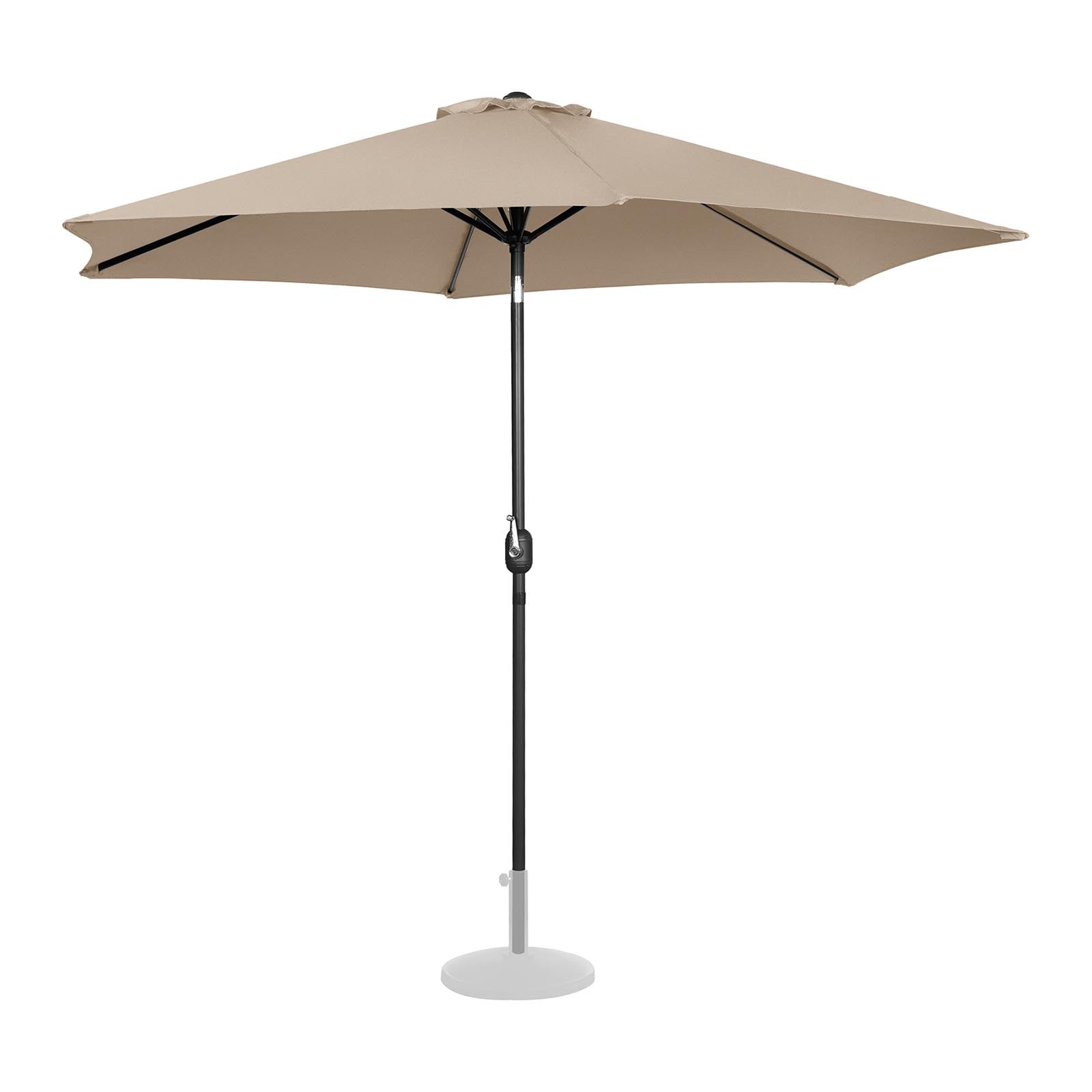 Parasol de terrasse hexagonal diamètre 300 cm inclinable crème