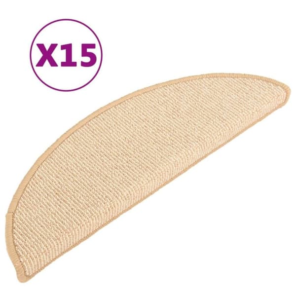 vidaXL Trappetrinnstepper 15 stk kremhvit 56x17x3 cm