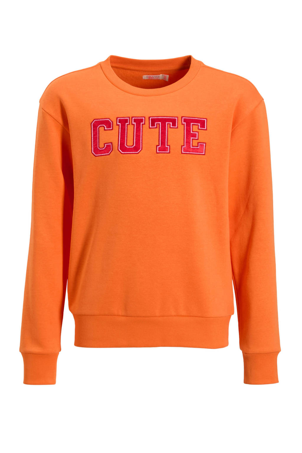 Orange Stars Sweater Romy met printopdrukoranje