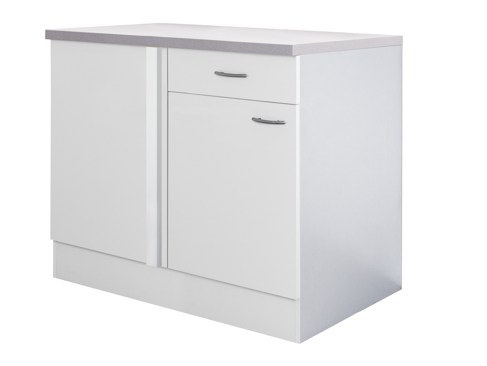 Eck-Anrichte WITO - weiß-grau - 110 cm