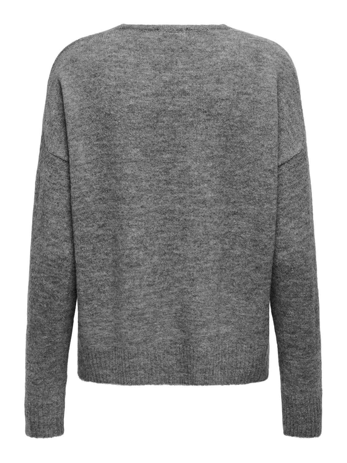 JDYELANORA Strickpullover Dark Grey Melange
