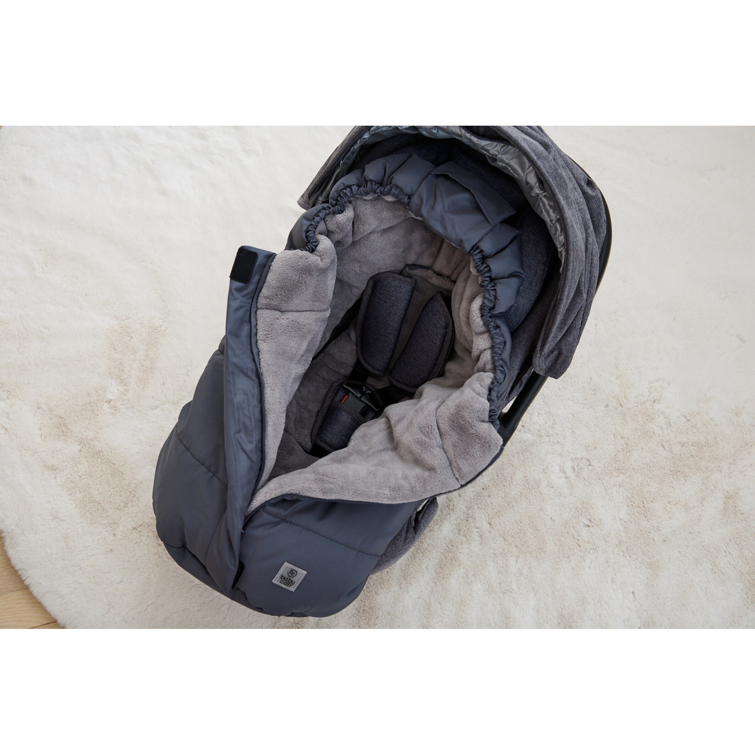 babycab Winterfußsack Hella für Babyschale, Tragewanne grau