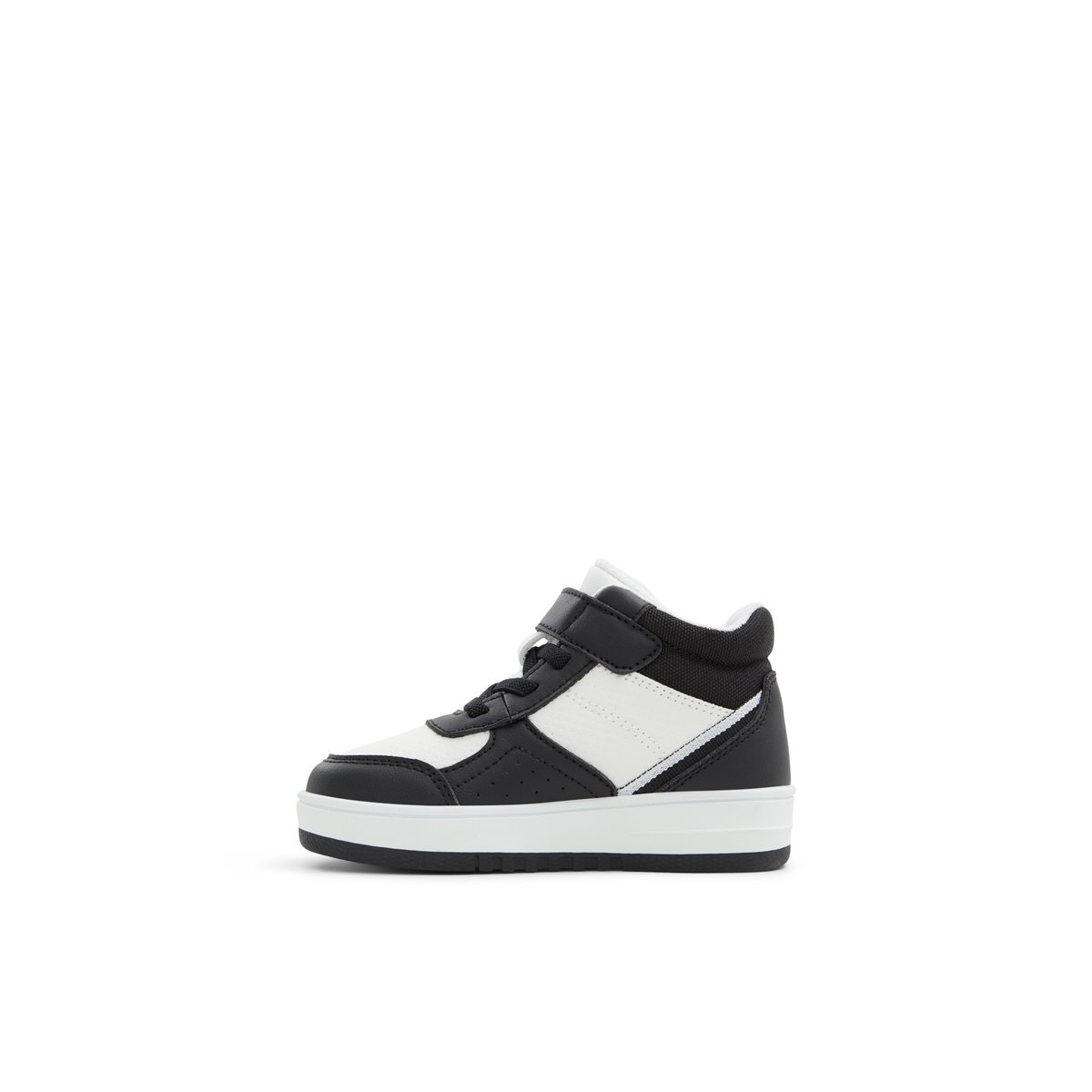 Facile à mettre-Swag-ib-Baskets montantes - Talon plat - Noir/Blanc