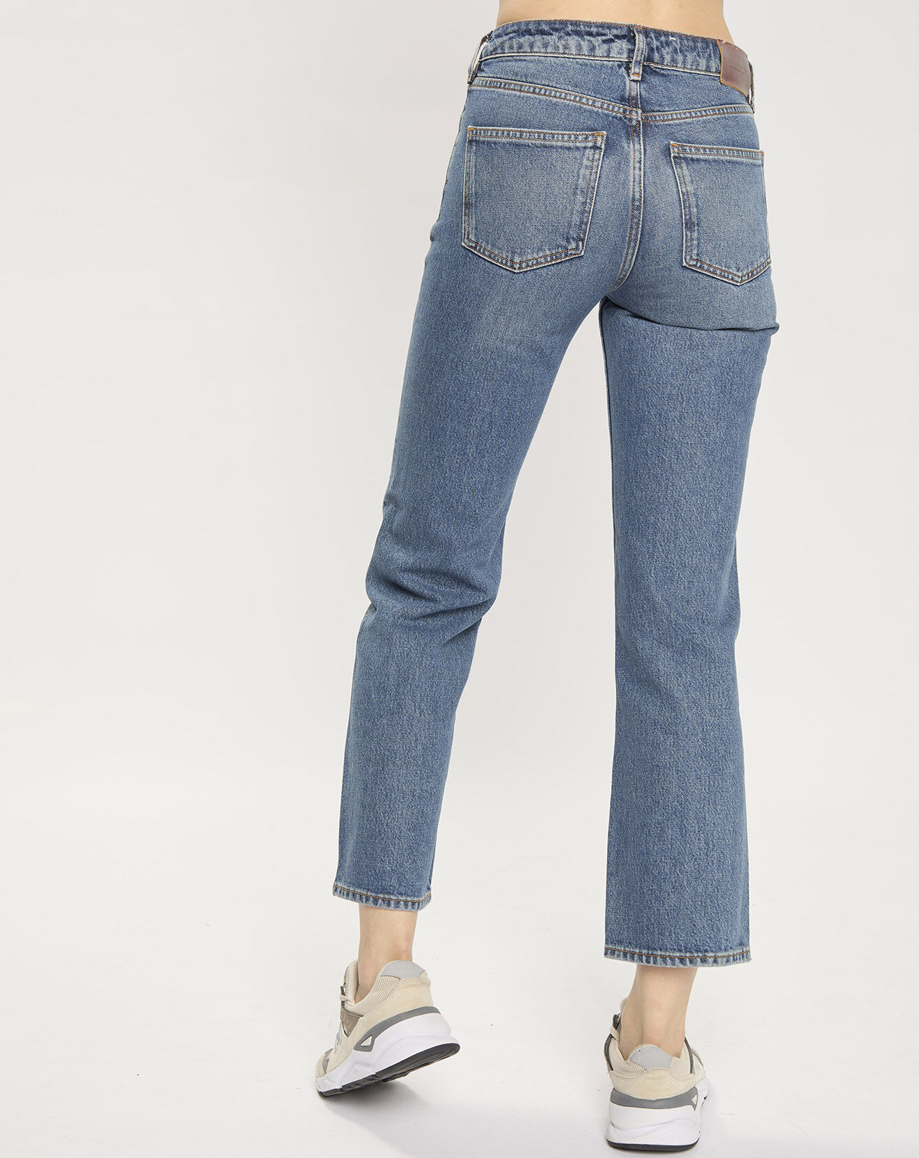 Scotch & Soda Jean Taille haute Droit The Sky bleu moyen