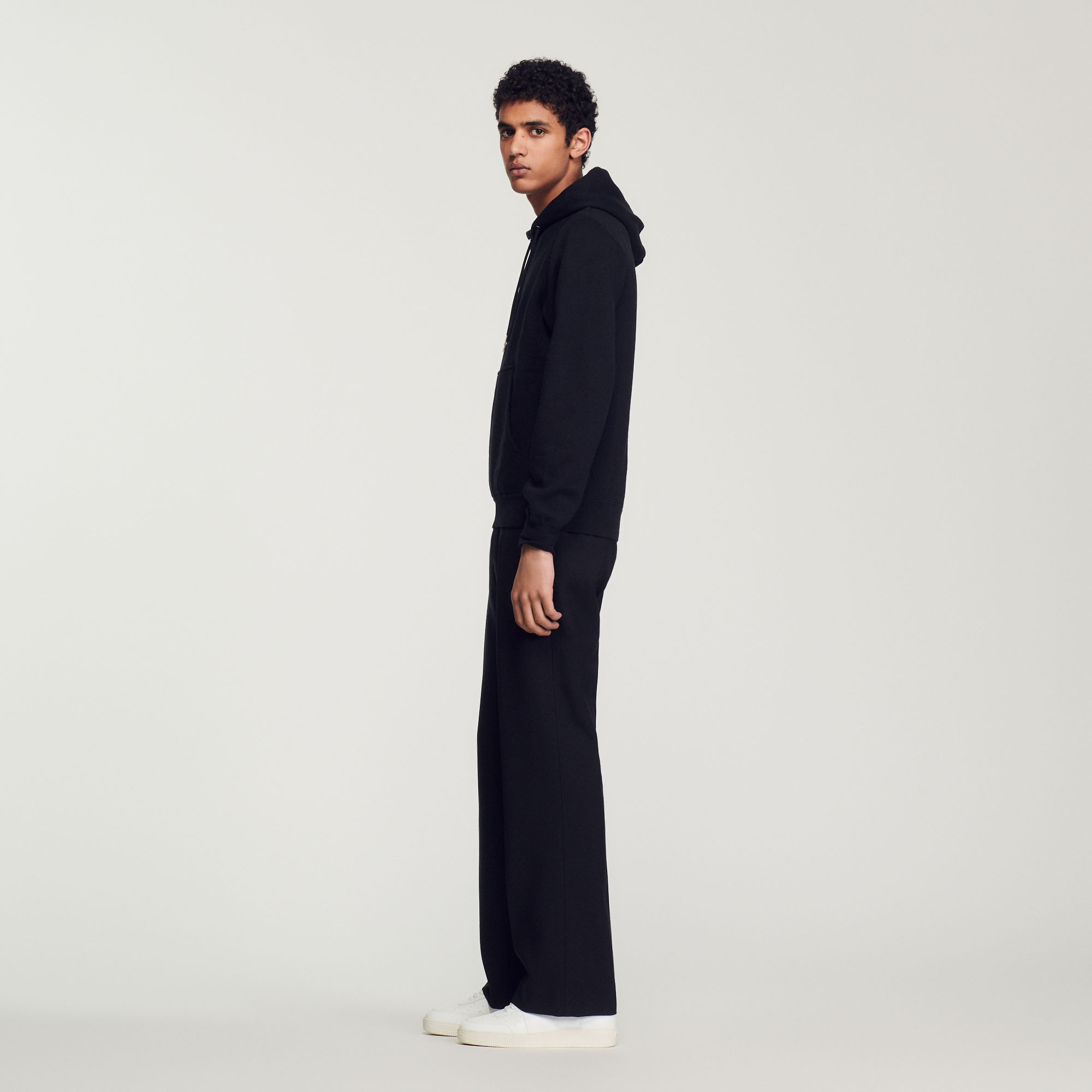 Hoodie Homme brode en coton biologique