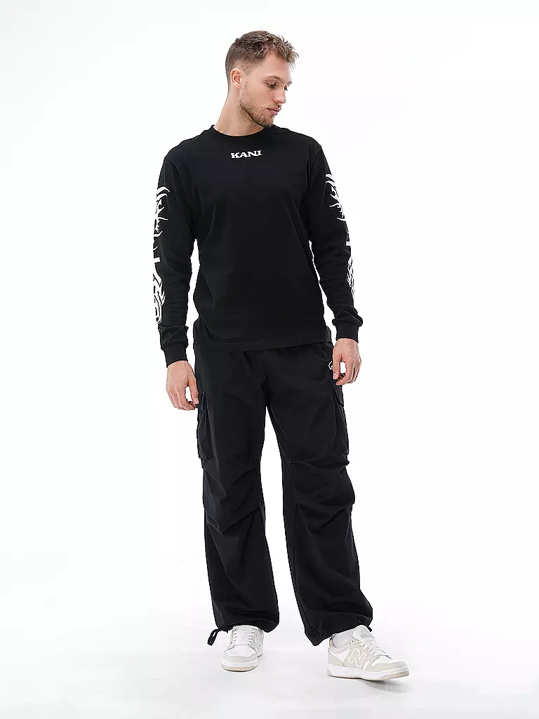 KARL KANI Langarmshirt schwarz