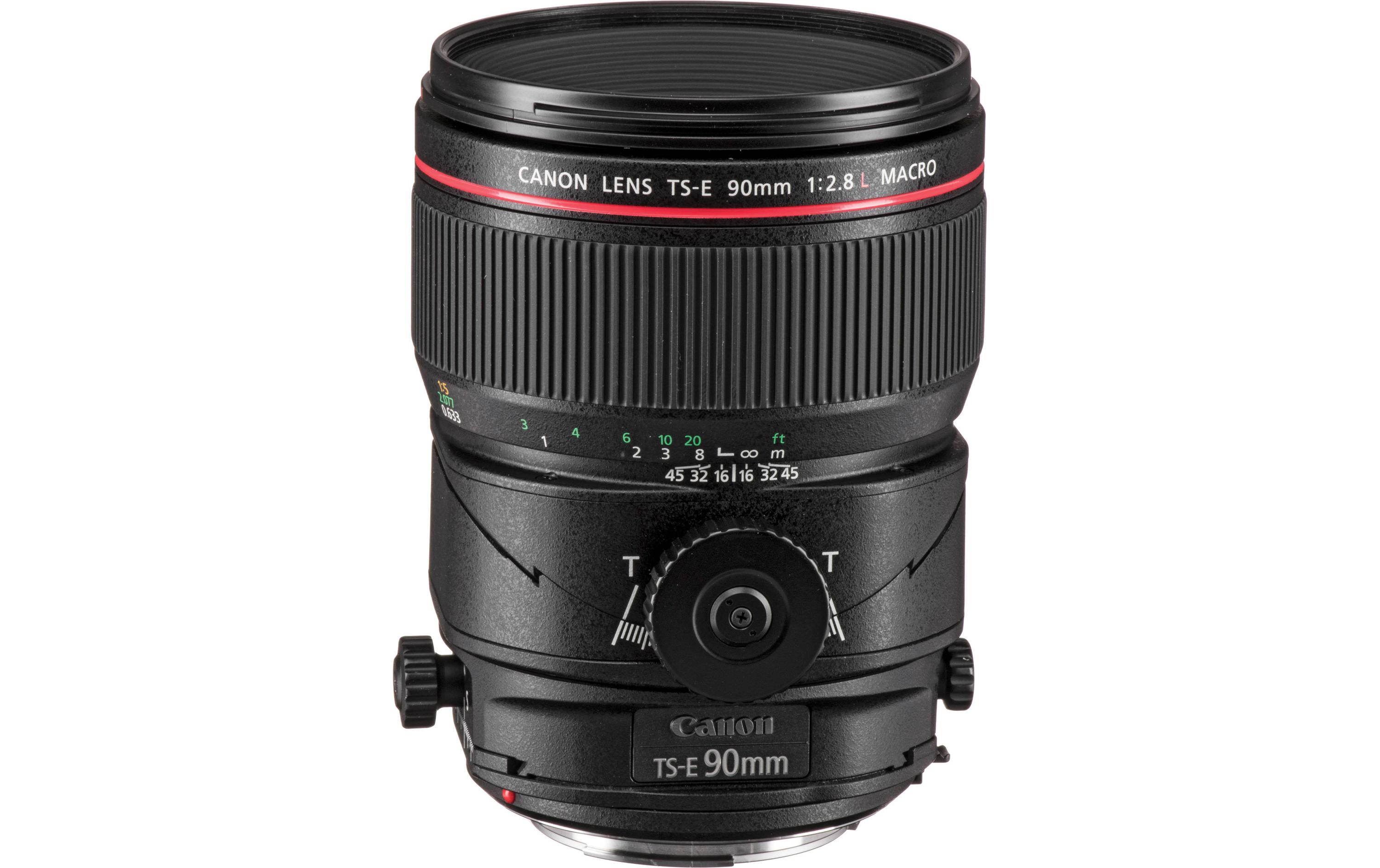 Festbrennweite TS-E 90mm F/2.8L Macro – Canon EF<br>Aussergewöhnliches Tilt- und Shift-Objektiv mit 90 mm Brennweite