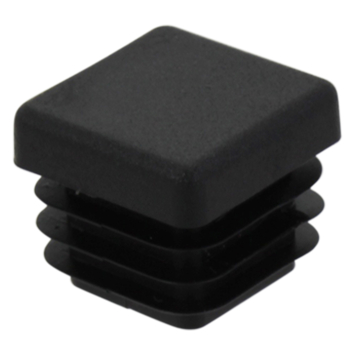 HANDSON meubeldop vierkant 20x20 mm zwart 4 stuks