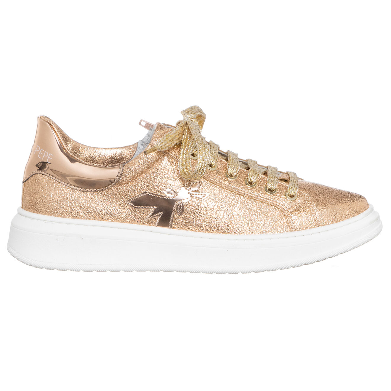 Patrizia Pepe Baskets Lora rose doré