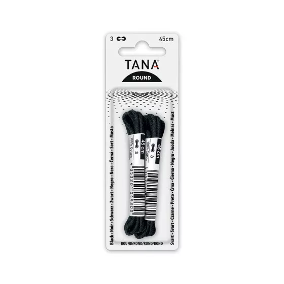 Lacets ronds 45 cm noirs TANA