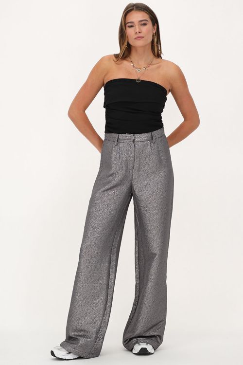 Zwarte corset top gedrapeerd