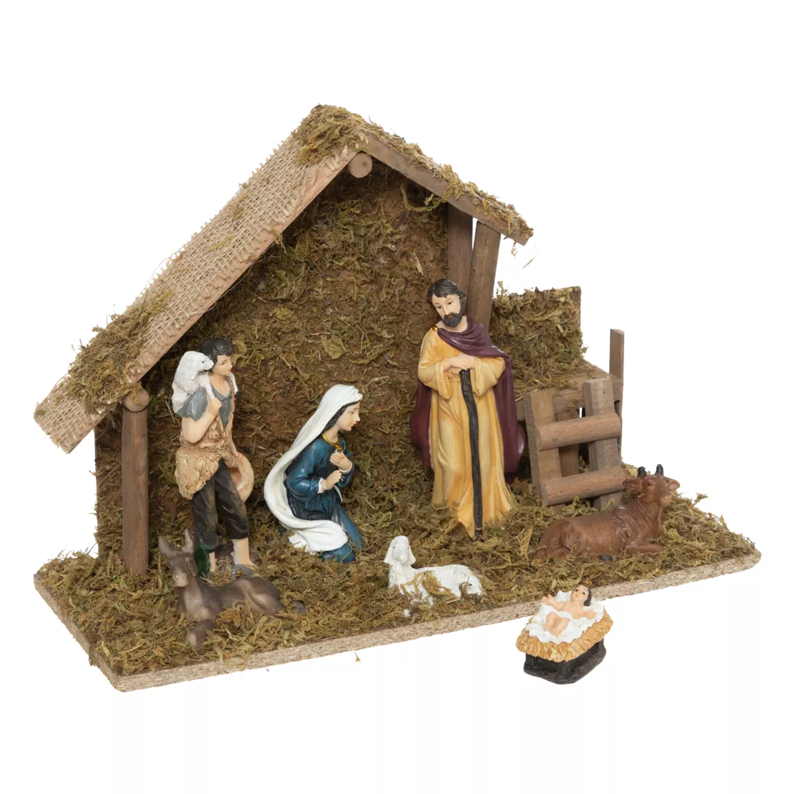 Crèche de Noël complète et lumineuse (H30 cm) Sainte-Paloma