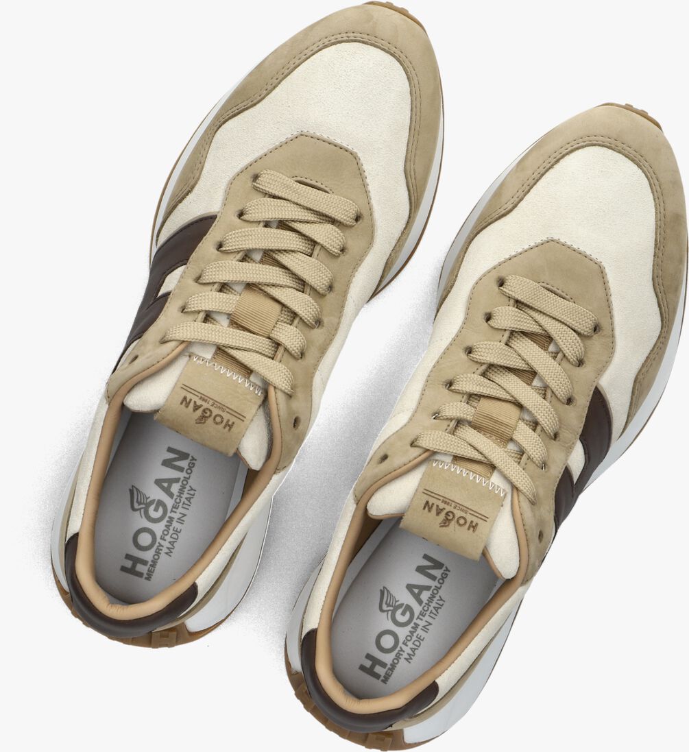 bruine hogan lage sneakers h601 allacciato
