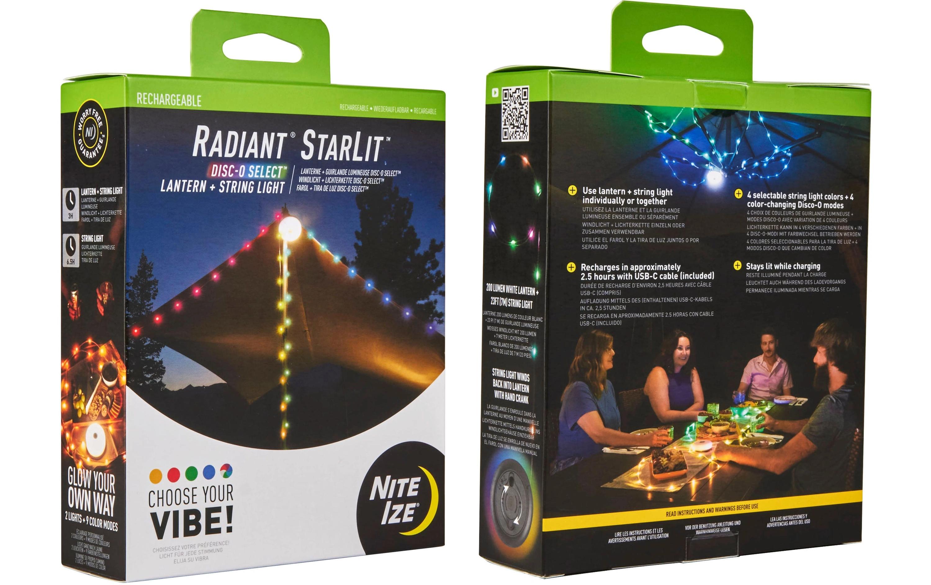 Radiant StarLitAufladbare Laterne und Lichterkette