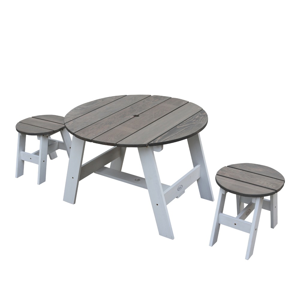 Axi table de pique nique ronde pour enfants en bois
