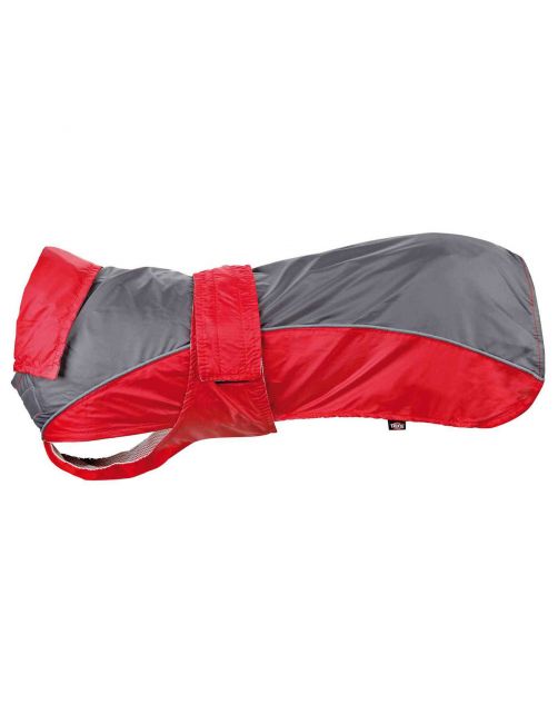 Trixie Regenjas Lorient Rood&Grijs - Hondenkleding