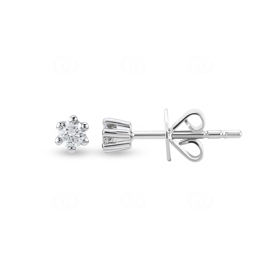 Ohrstecker 750/18 K Weissgold mit Diamant 0.21 ct H/si