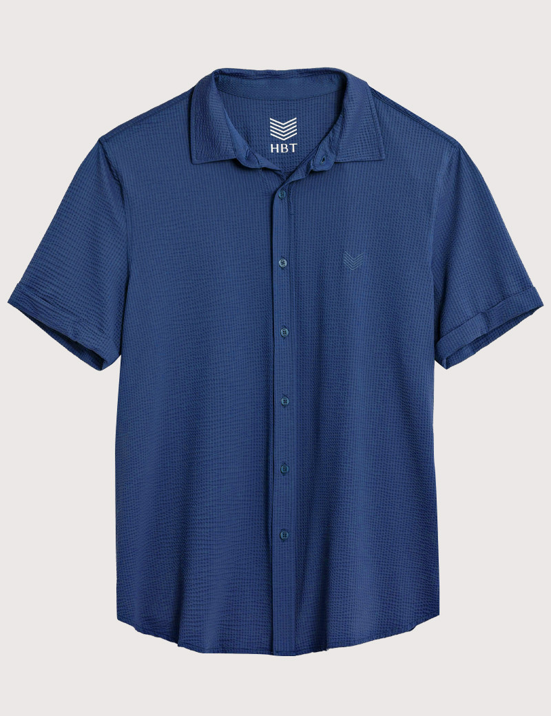 HBT WAFFLE | MARCELLO CHEMISE BLEUE