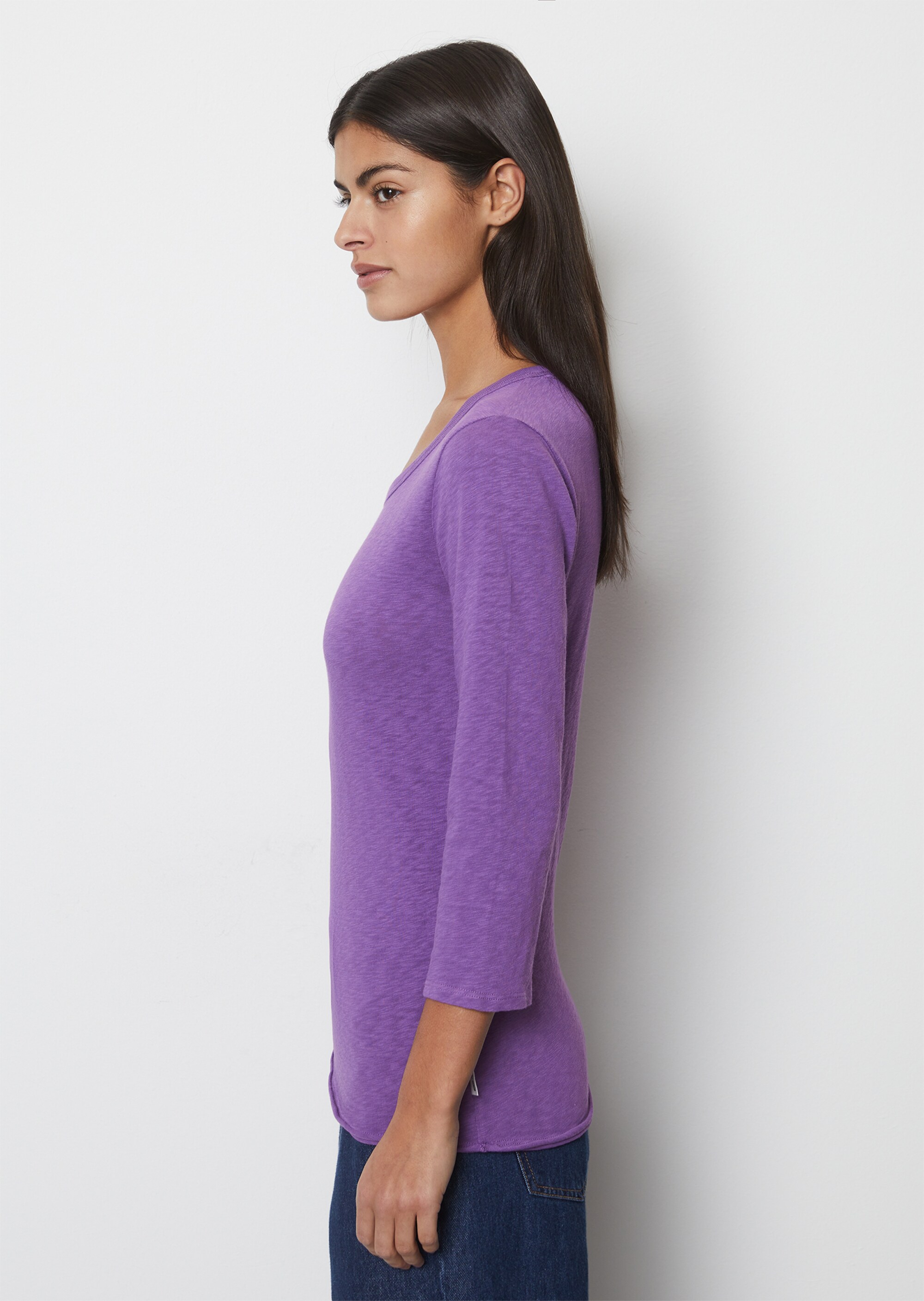 T-Shirt slim aus Slub-Jersey