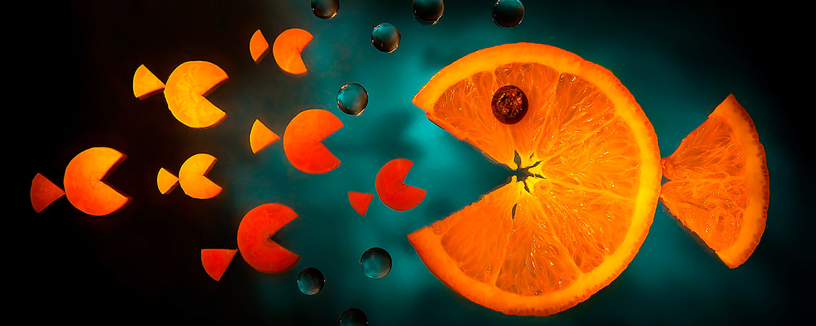 Leinwandbild SÜSSE KAROTTEN - orange - 100x40 cm