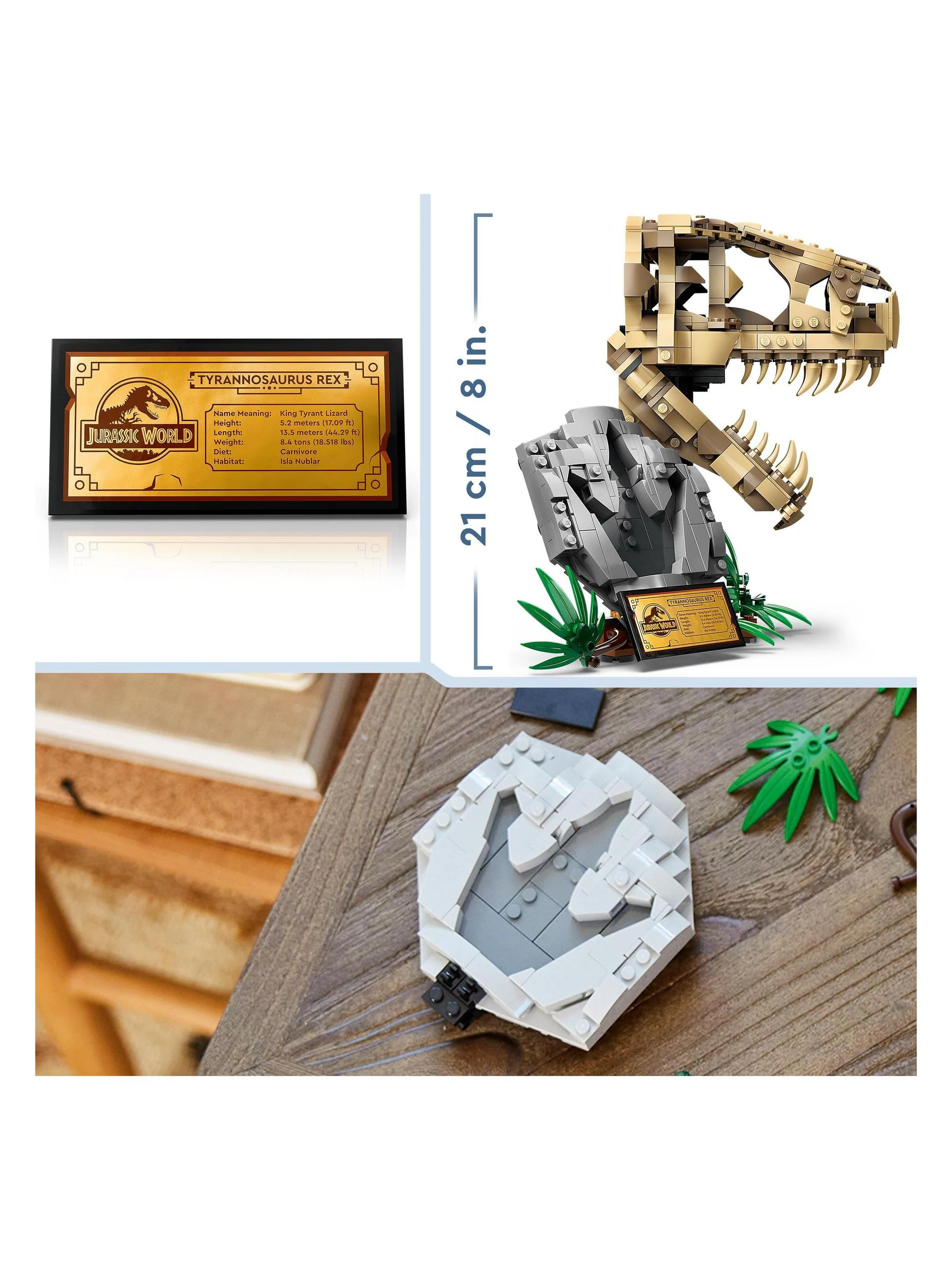 Lego Jurassic World Dinosaur Fossils T. rex Skull Toy 76964