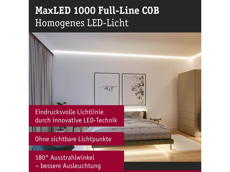Paulmann MaxLED 1000 LED Strip Full-Line COB Basisset 3m 25.5W 1200 lm/m 673LEDs/m Tunable White 50 VA