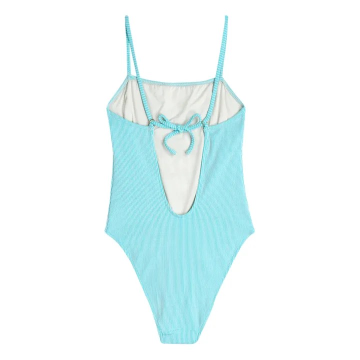 Icone Maillot 1 Pièce Nino Rayures | Bleu turquoise