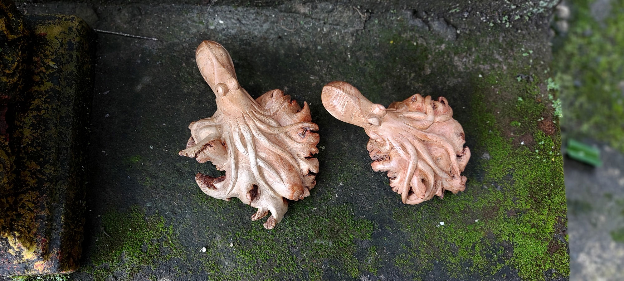 Figur 'Oktopus' aus Holz, L 17 cm, B 11 cm von fischer's lagerhaus