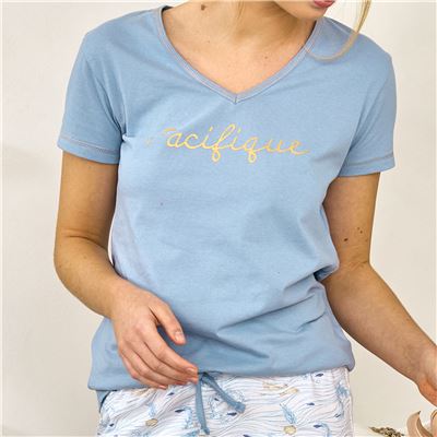 Pyjama femme motif coquillages - DODO HOMEWEAR