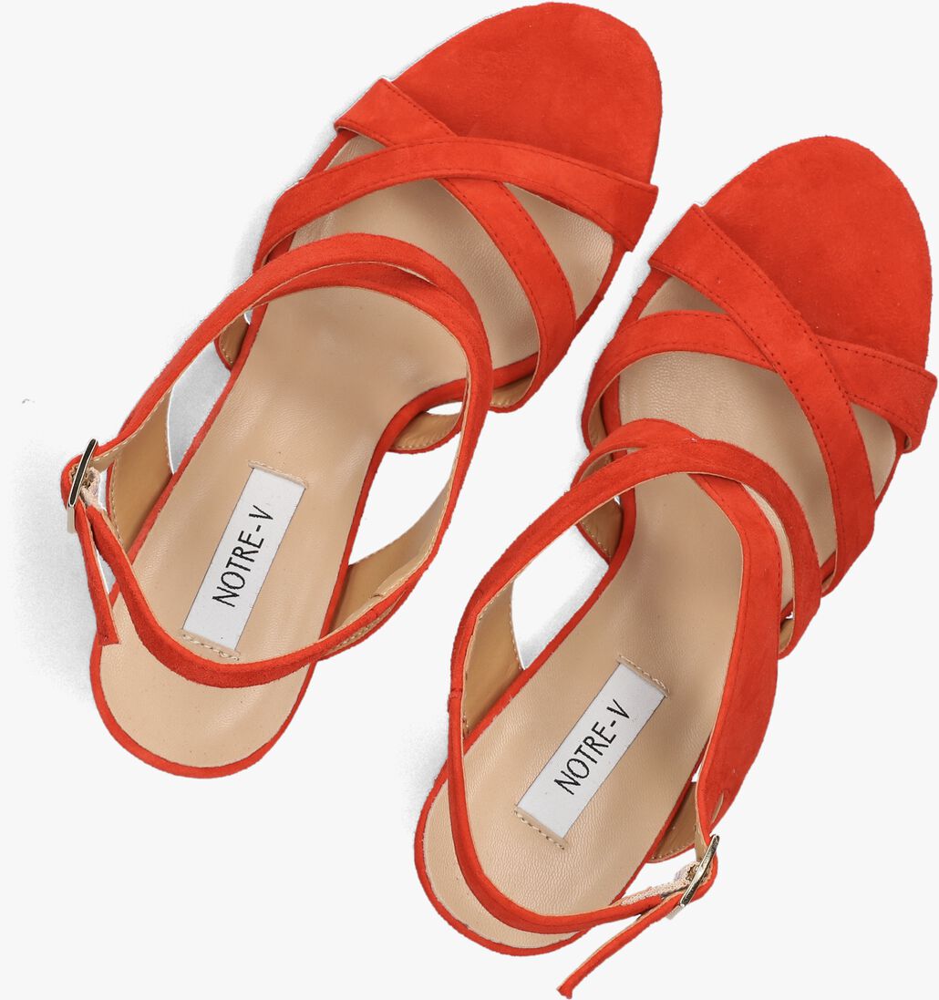 rode notre-v sandalen met hak 22552