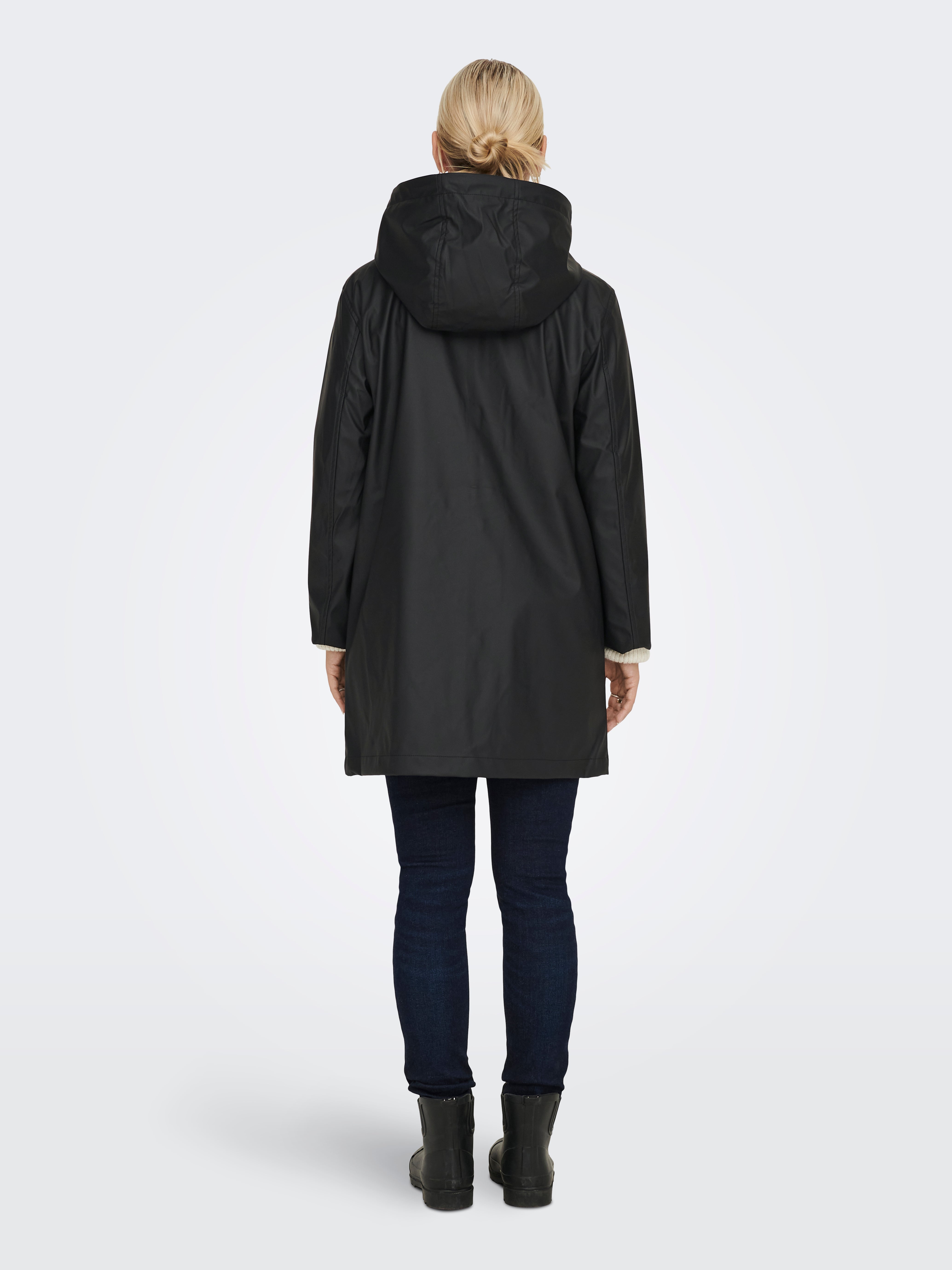 ONLELISA Regenmantel Black