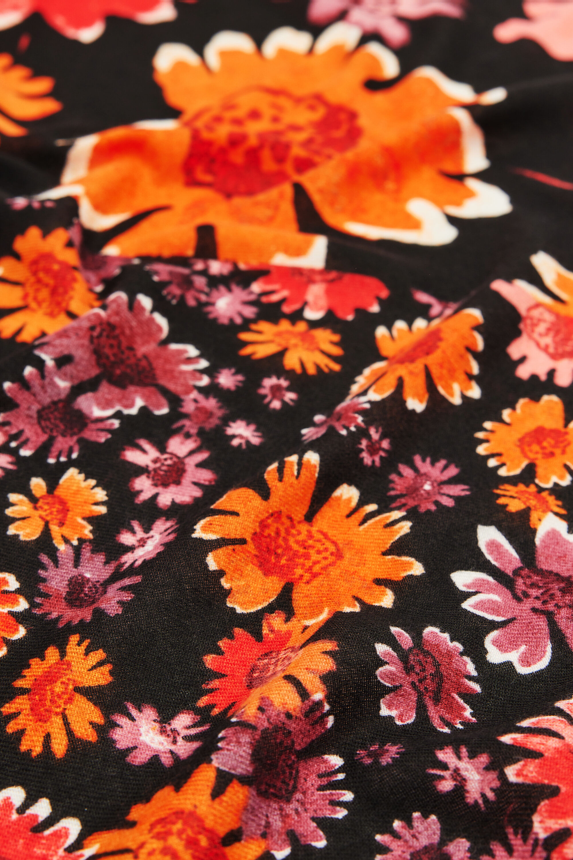 Foulard retangular flores