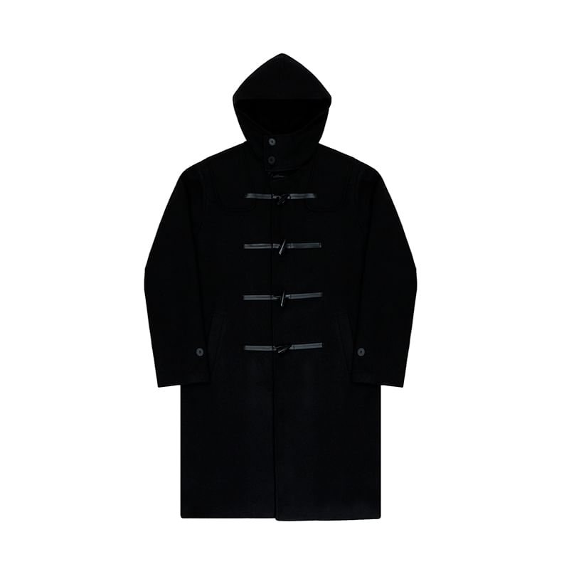 Patow - Effen duffelcoat met capuchon