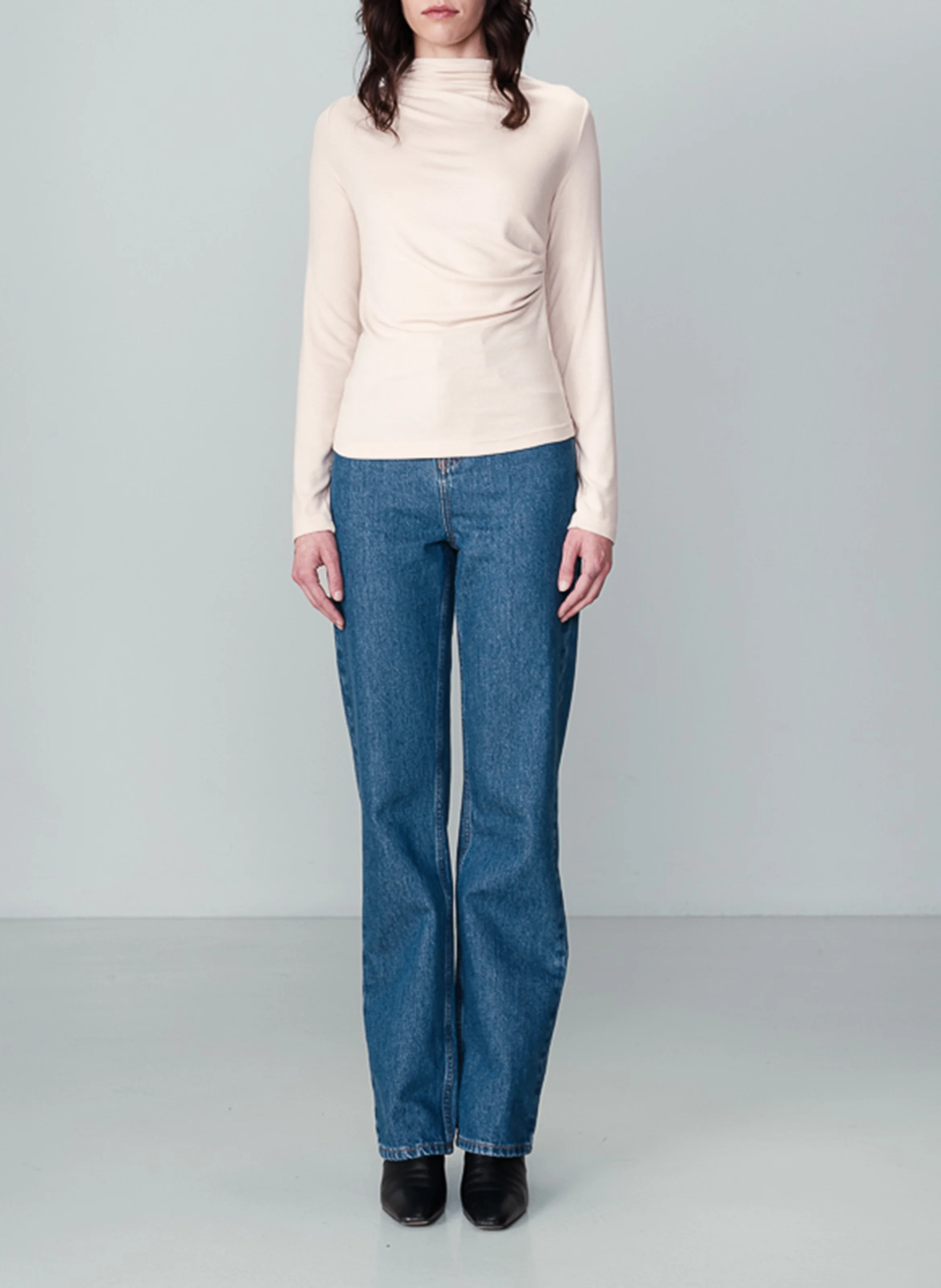 NOON - Top manches longues drapé à fronces | Beige
