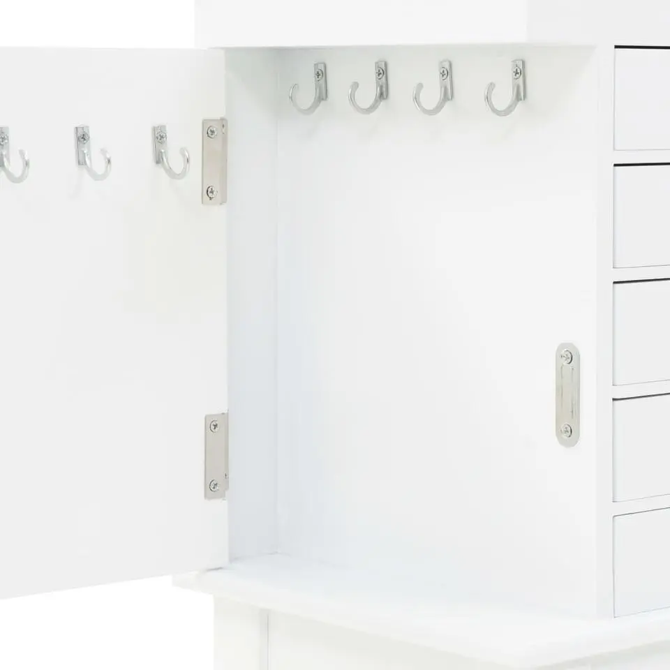 vidaXL - Sieradenkast - Wit - MDF