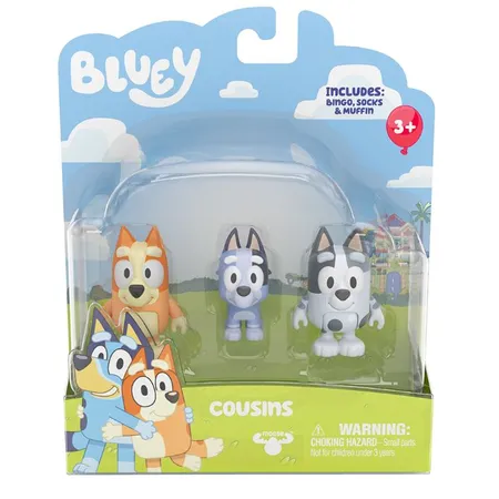 Moose Toys Bluey Figuren 2er Packung, 1 Packung, 4-fach sortiert