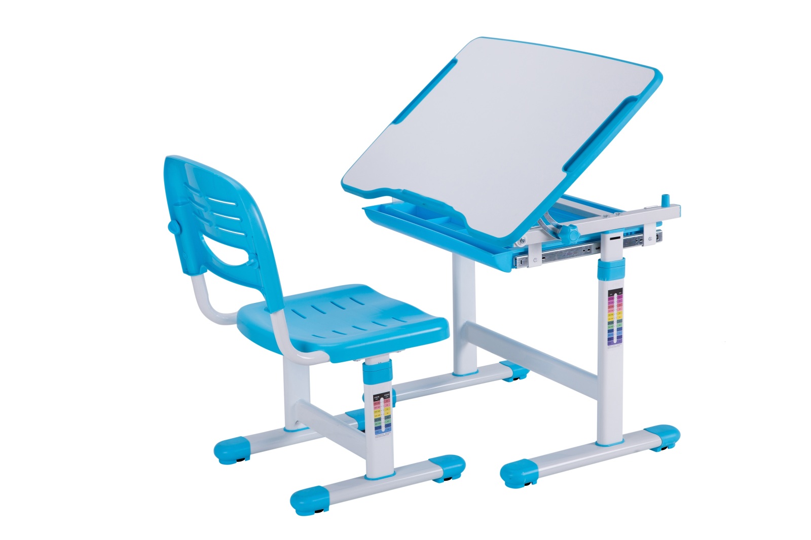 Kinderschreibtisch COMFORTLINE - blau - mit Stuhl