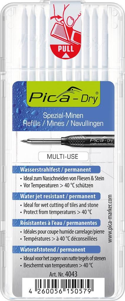Pica 4043 Dry Navulling waterbestendig wit - PI4043