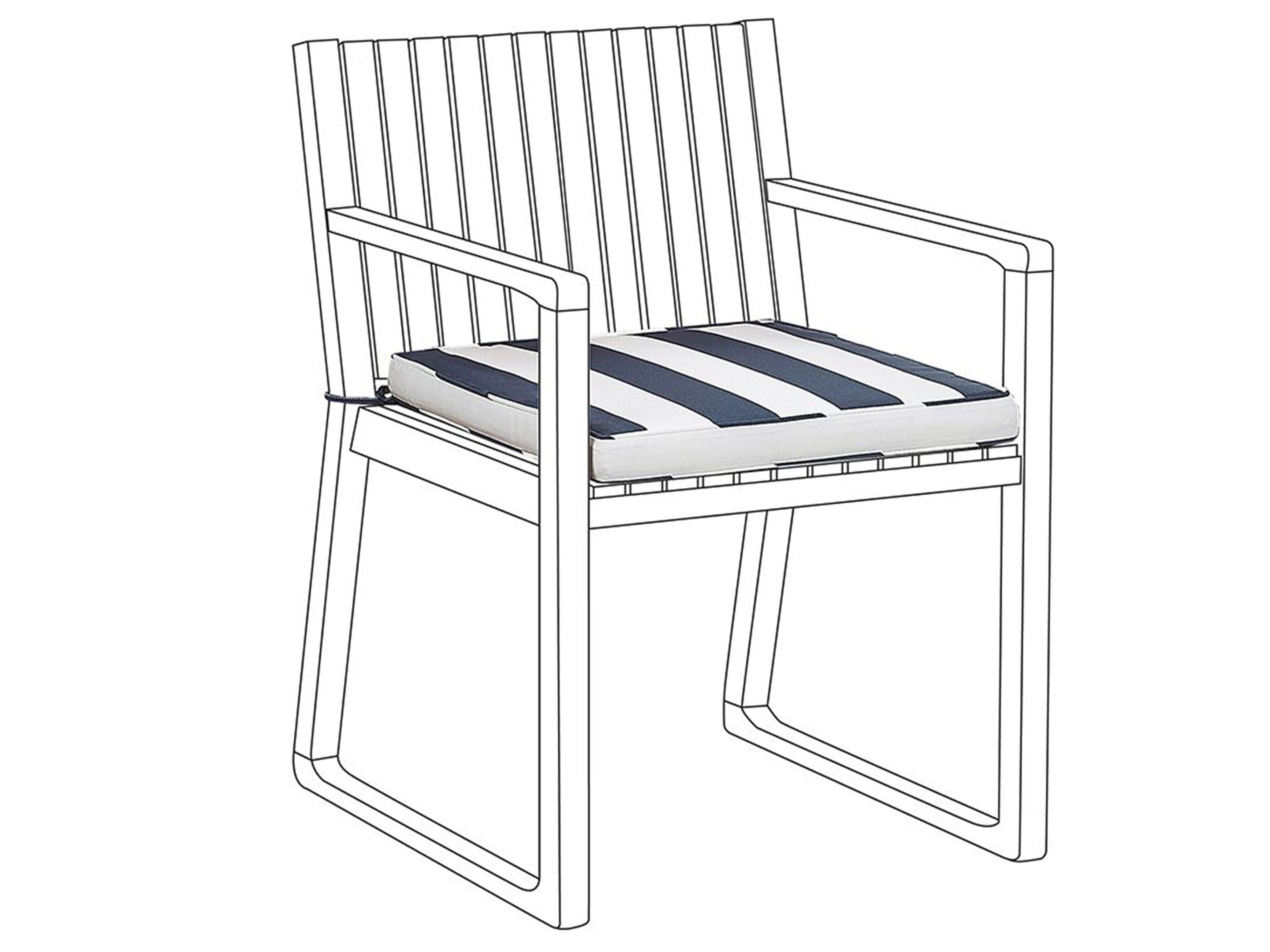 Tuinzitkussen SASSARI 46 x 46 cm Marineblauw
